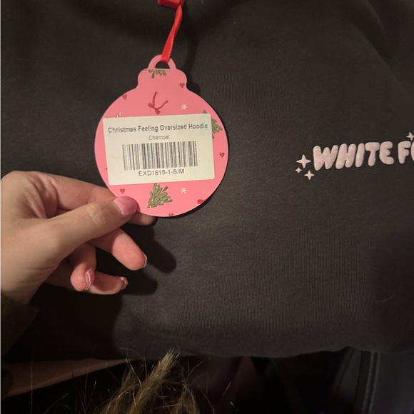 White Fox Boutique Black and Pink Hoodie - Picture 4 of 7